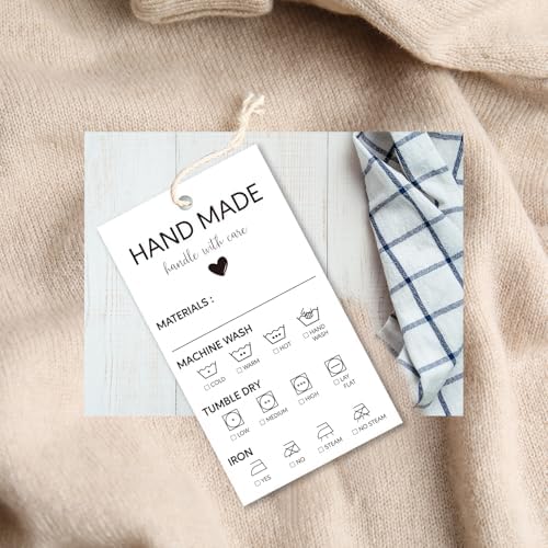 BLSUREFYX Handmade Care Instruction Tag 3.5x2in 240pcs Hand Made Tags - Image 4