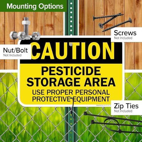 Caution Pesticide Storage Area Use Proper Personal Protective Equipment Sign, 12x18 Inches, Rust Free .063 Aluminum, Fade Resistant, Made in USA by My Sign Center - Image 5