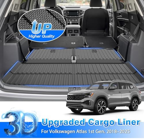 Cartist Floor Mats for Volkswagen Atlas 2018-2025 2026 (Only for 7 Seats, Not for Cross Sport), All Weather Cargo Liners for VW Atlas Accessories, Heavy Duty Car Mats, Car Accessories - Image 6