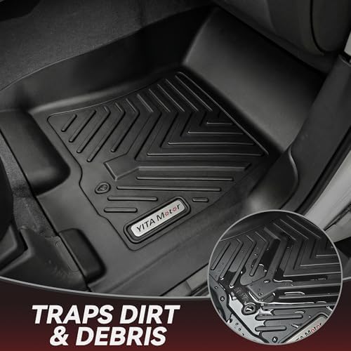 YITAMOTOR Floor Mats Compatible with 2008-2021 Nissan Frontier Crew Cab, Custom Compatible with Truck Floor Liners, All-Weather Protection for Frontier Accessories, 1st & 2nd Row, Black - Image 3