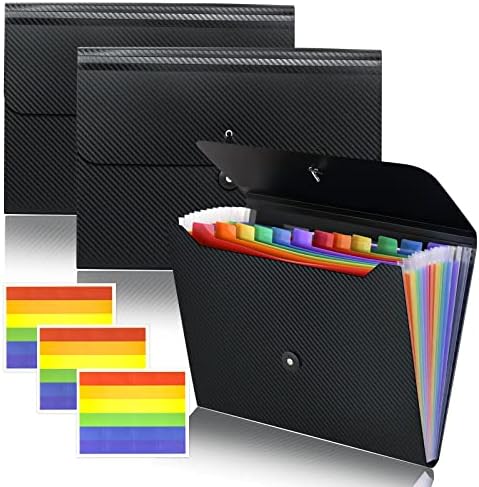 Cesil 3Pcs 13 Pockets Accordian File Organizer Expanding File Folder by CesilOfficeSupplies