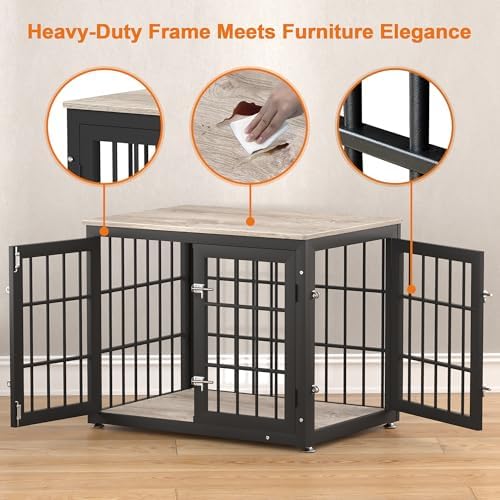 rehomerance 32" Heavy Duty Dog Crate Furniture for Small and Medium Dogs - Image 5
