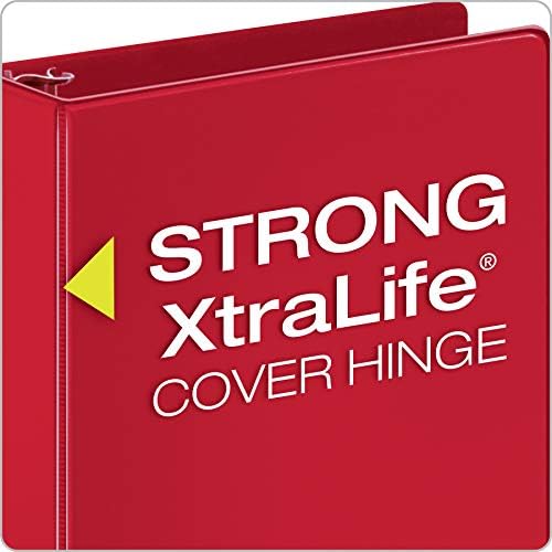 Cardinal 3 Ring Binders, Binders for School and Office, Durable 2 Inch Binder with Round Rings, Holds 475-Sheets, ClearVue Covers, Non-Stick, PVC-Free, Assorted Colors, 4 Pack (29311) - Image 3