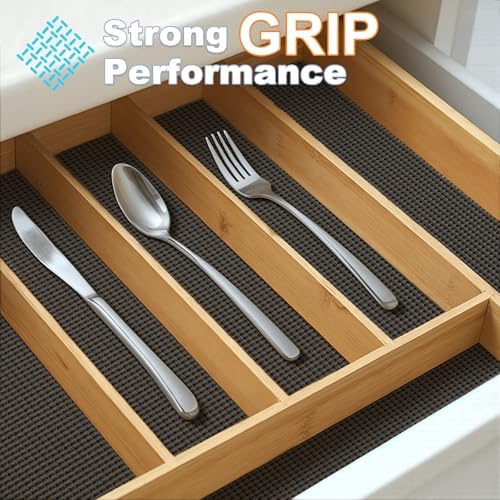 Songrey Non-Slip Shelf Cabinet and Drawer Liner, 12IN x 30FT, Black - Image 3