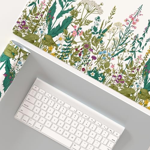 QIYI PU Leather Large Mouse Pad, Waterproof Desk Mat, 31.5" x 15.7", Field - Image 6