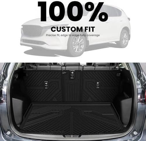 LASFIT Cargo Trunk Mat with Backrest Mats for Mazda CX5 2017-2025 - Image 2