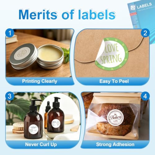 2.5" Round Labels, Printable for Laser & Inkjet, 90 Labels - Image 5