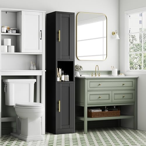 12 inch Wide Pantry Cabinet with Adjustable Shelves, Narrow Storage Cabinet - Image 2
