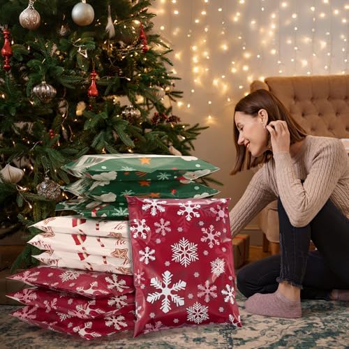 Fuxury Christmas Poly Mailers 14.5x19" 50Pcs,Large Shipping Bag for Clothes - Image 5