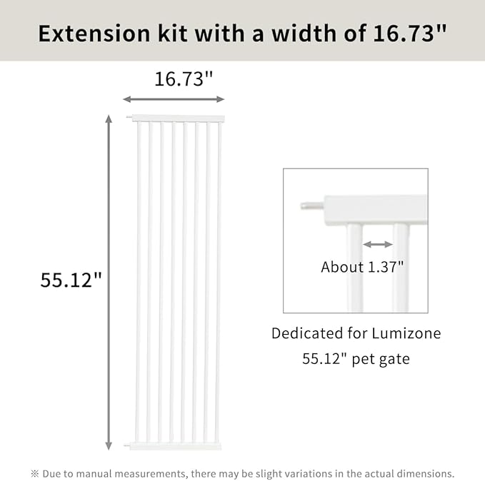 Lumizone Extra Tall Cat Gate Extension Kit 55.12" High Pressure Mounted 2025 - Image 3