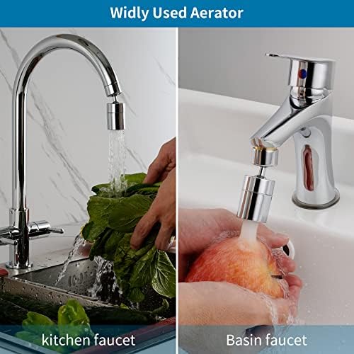 Hibbent NSF/ANSI/CAN 61 & cUPC Certified 2 Modes Faucet Aerator, Chrome - Image 2