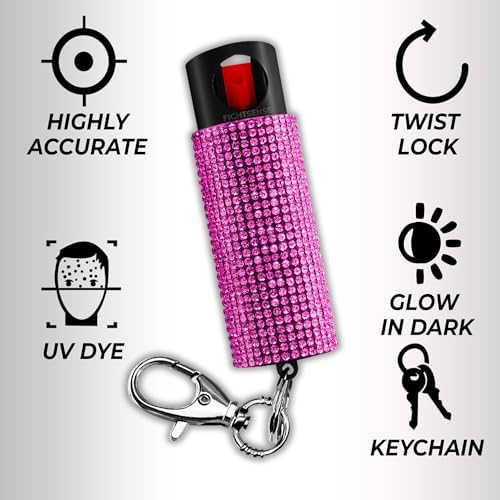 FIGHTSENSE Self Defense Pepper Spray - 1/2 oz Compact Size Maximum Strength Police Grade Formula Best Self Defense Tool for Women W/Leather Pouch Keychain - Image 2