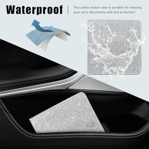 Ziciner Car Registration and Insurance Holder, Auto Card Document Glove Box Organizer with Magnetic Closure, Universal Vehicle Interior Accessories for Cars SUVs (Silver-Small) - Image 4