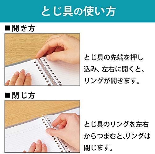 Kokuyo Smart Ring Binder, B5 Light Blue Binder Notebook, Up to 25 Sheets - Image 5