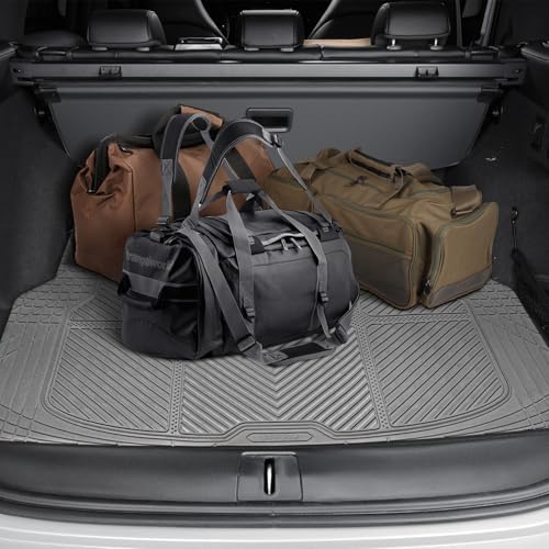CAR PASS Heavy Duty Rubber Floor Mats Gray Car Mats Full Set with Trunk Cargo Liner - Universal Waterproof Floor Mats for Car SUV Truck, Durable All Weather Automotive Liner Mats (All Gray) - Image 6