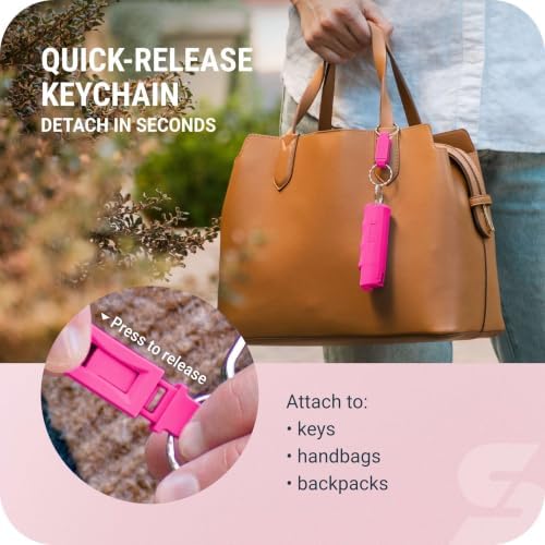 Sabre Pepper Spray with Quick Release Keychain for Self Defense – Multi Pack Max Strength OC with UV Marking Dye, Twist Lock Safety, Finger Grip, 10‑Sec. Spray, 14‑ft Range, Made in USA, 0.54 fl oz - Image 5