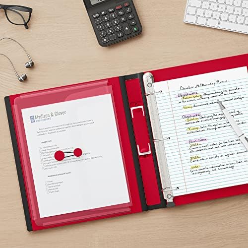 Staples Heavy-Duty 1-Inch D-Ring Binder, Red, Removable Spine Label - Image 6