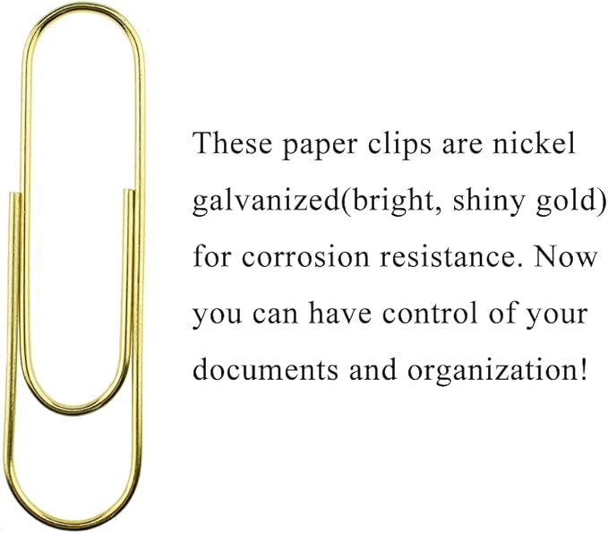 HAHIYO Paper Clips Sturdy 4 inches Length 14 Pack Paperclips Heavy Duty Tight - Image 6