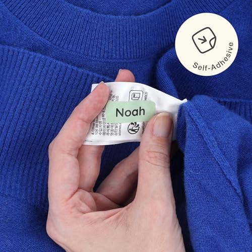 TeddyLabels - Clothing Labels for Nursing Home (120) – Self-Adhesive Name Tags for Clothes and Personal Items. Personalized Labels for Daycare, Nursing Homes, and Laundry Use - Light Green - Image 2