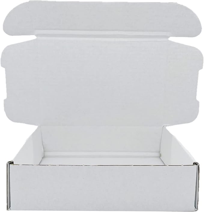 7x4x1.55 inch Small White Mailers Boxes Recyclable Corrugated Gift Box - Image 3