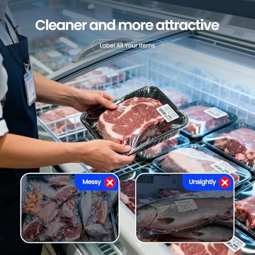 CLABEL Thermal Labels 50 x 80 mm (1.97 x 3.15 in), 3 Rolls Low Temperature Labels for Cold Chain, Frozen Food and Fridge Organization in Home and Business, Waterproof Oil Proof Tear Resistant - Image 2