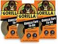 GORILLA Mini Duct Tape to-Go, Travel Size, 1" x 10 yd, Black, 3-Pack by Gorilla