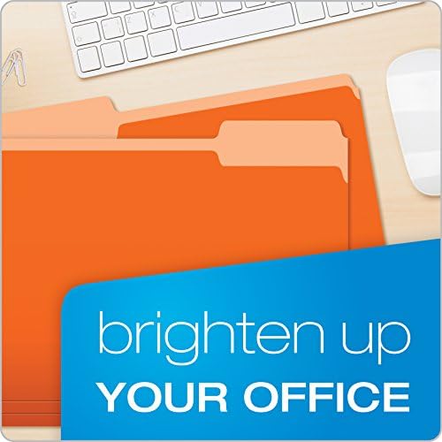 Pendaflex Two-Tone Color File Folders, Letter Size, 1/3 Cut, Orange, 100 per Box (152 1/3 ORA)(Pack of 5) - Image 6