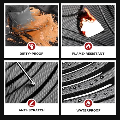 Powerty Floor Mats for Honda CR-V 2023 2024 2025 2026 (Include Hybrid) All Weather 3D TPE Anti-Slip Car Liners for 1st & 2nd Row Accessories - Image 3
