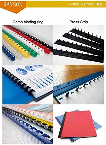 Rayson CR-8-100-Y Plastic Binding Combs 21-Ring, 5/16in, 40-Sheet(80gsm 20lb) Capacity, Yellow Comb Binding Ring, Max. Binding A4 Size Paper (8.3 x 11.7inches), Box of 100 - Image 4