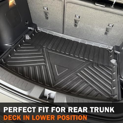 KUST Trunk Cargo Mat for 2021-2025 2026 Chevy Trailblazer Accessories, All Weather Cargo Liner TPE Rubber Raised Edge (Only for Cargo Deck in Lower Position) - Image 2