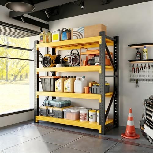 48" W Garage Storage Shelves, 3000LBS Heavy Duty Adjustable Shelving Unit by KOBITOGarageStorageShelves