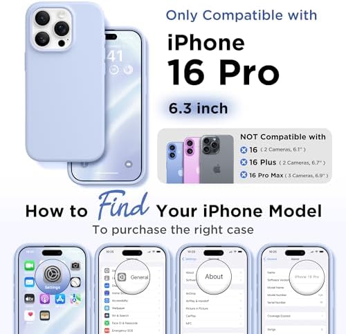 GolbinBox Magnetic for iPhone 16 Pro Case, Silicone Cover, Cyan Purple - Image 2
