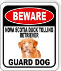 BEWARE NOVA SCOTIA DUCK TOLLING RETRIEVER GUARD DOG Aluminum Composite Outdoor Sign 8.5" x10"Metal Security Notice for Yard, Fence, Porch, and Property – No Trespassing, Warning, Attack Dogs by WorkHouseSigns