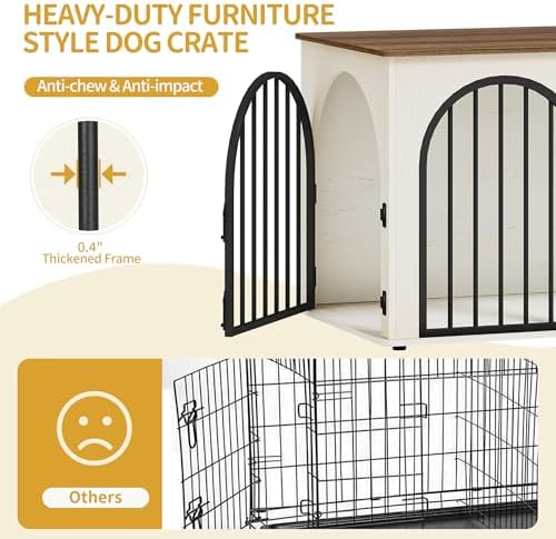 Hzuaneri 39.4'' Dog Crate Furniture,Dog Kennel Indoor for Medium/Large Dogs - Image 4