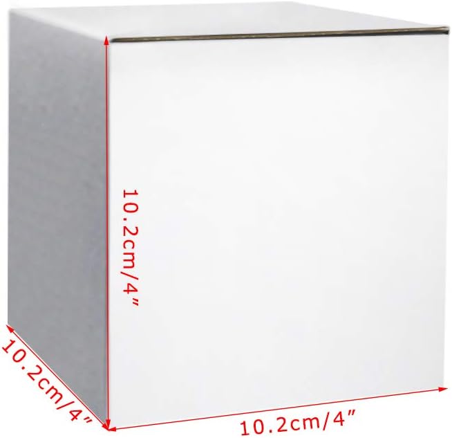 PETAFLOP Shipping Boxes 4x4x4 White Cardboard Box Kraft Corrugated Small - Image 2