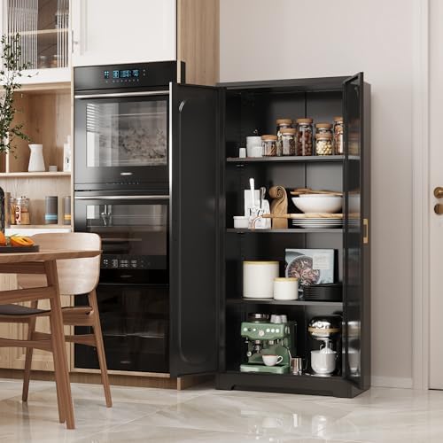 Steeloong 60"Metal Pantry Storage Cabinet with Doors & 3 Adjustable Shelves - Image 5