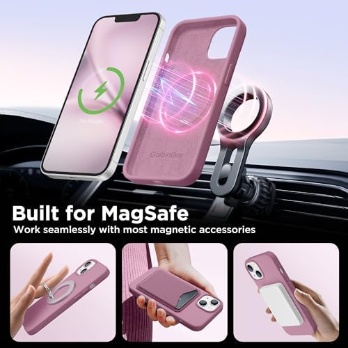 GolbinBox Magnetic for iPhone 13/14 Case, Silicone Cover, Blackcurrant - Image 4
