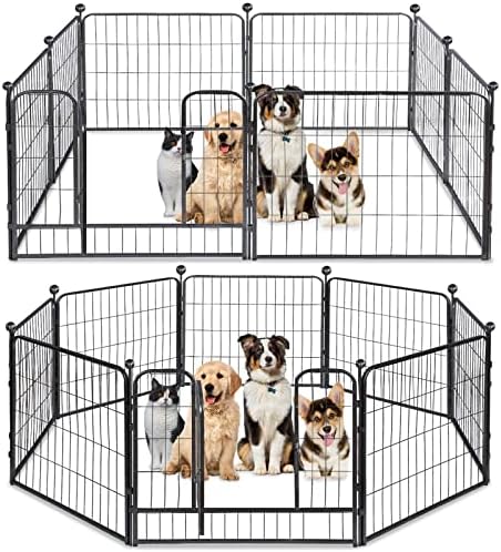 VISCOO Cat Cage, Cat Playpen Indoor & Outdoor, Detachable Metal Wire Kennel Cats Crate by VISCOO