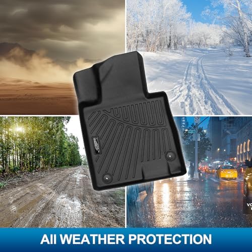 PELEUS Floor Mats and Trunk Mat Compatible with 2021-2026 Kia K5 FWD and 2020-2026 Hyundai Sonata & Hybrid, No-Deformation TPE All Weather Car Liners, Full Set 1st 2nd Row Front Rear Cargo Liner - Image 5