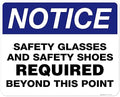 Safety Glasses and Safety Shoes Required Beyond This Point Sign, 24x30 by MySignCenter