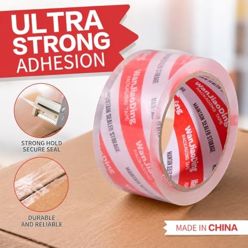 Packing Tape Refills, Clear, Packaging Tape Heavy Duty Designed for Moving, Shipping and Packing, Mailing,1.88" x 60 yds, 4 Roll - Image 3