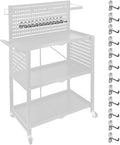lumizone Tool Cart Hook Set A 3-Tier Foldable Tool cart on wheels DIY Use Tool by Lumizone