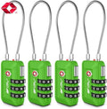 TSA Accepted Luggage Travel Lock, Set-Your-Own Combination Lock for School Gym Locker, Luggage Suitcase Baggage Locks, Filing Cabinets, Toolbox, Case(Green, 4 Pack) by BV