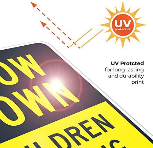Slow Down Children Playing Sign, Traffic Sign, - Image 7