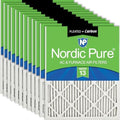 Nordic Pure 18x20x1 Pleated MERV 13 Plus Carbon Air Filters 12 Pack by NordicPure