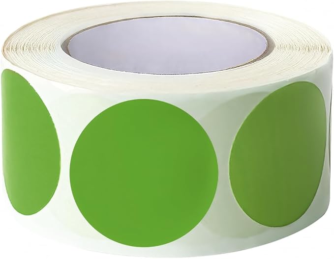 SHYGO® 1“ Green Circle Dot Stickers Color Coding Labels by LOVELIFETOGETHER