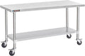 DuraSteel 30x72 NSF Stainless Steel Cart Work Table by DuraSteel