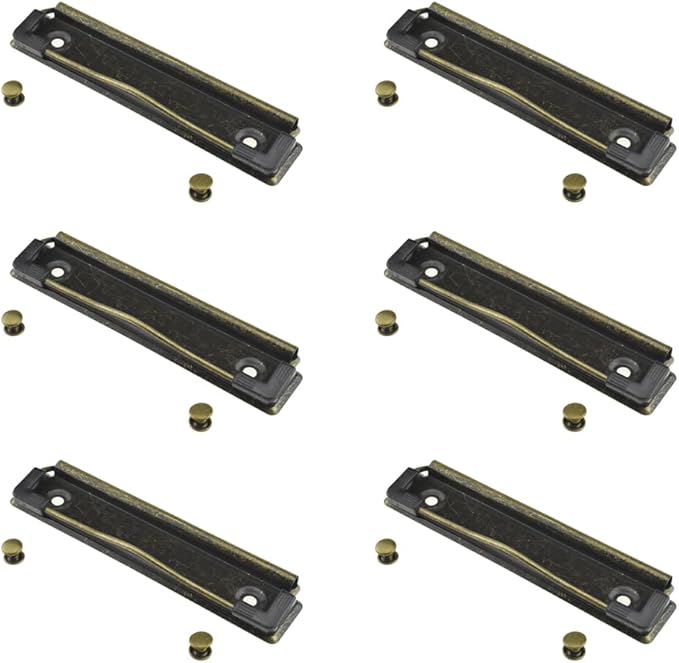HAHIYO 4.72 Inches Vintage Bronze Metal Mountable Clipboard Clips - Image 6