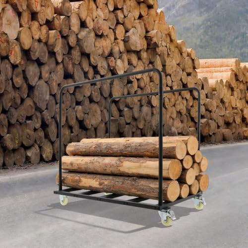 Heavy Duty Utility Cart with 4 Wheels(Two with Brakes), 220 lbs Capacity - Image 4