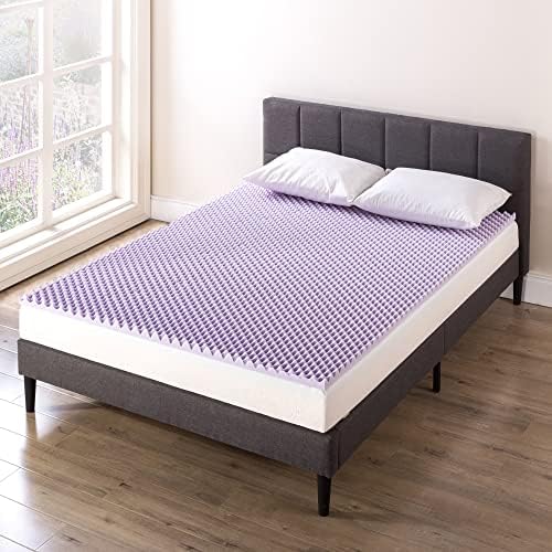 Best Price Mattress 1.5 Inch Egg Crate Memory Foam Mattress Topper with Soothing Lavender Infusion, CertiPUR-US Certified, Dorm Essentials, King - Image 2